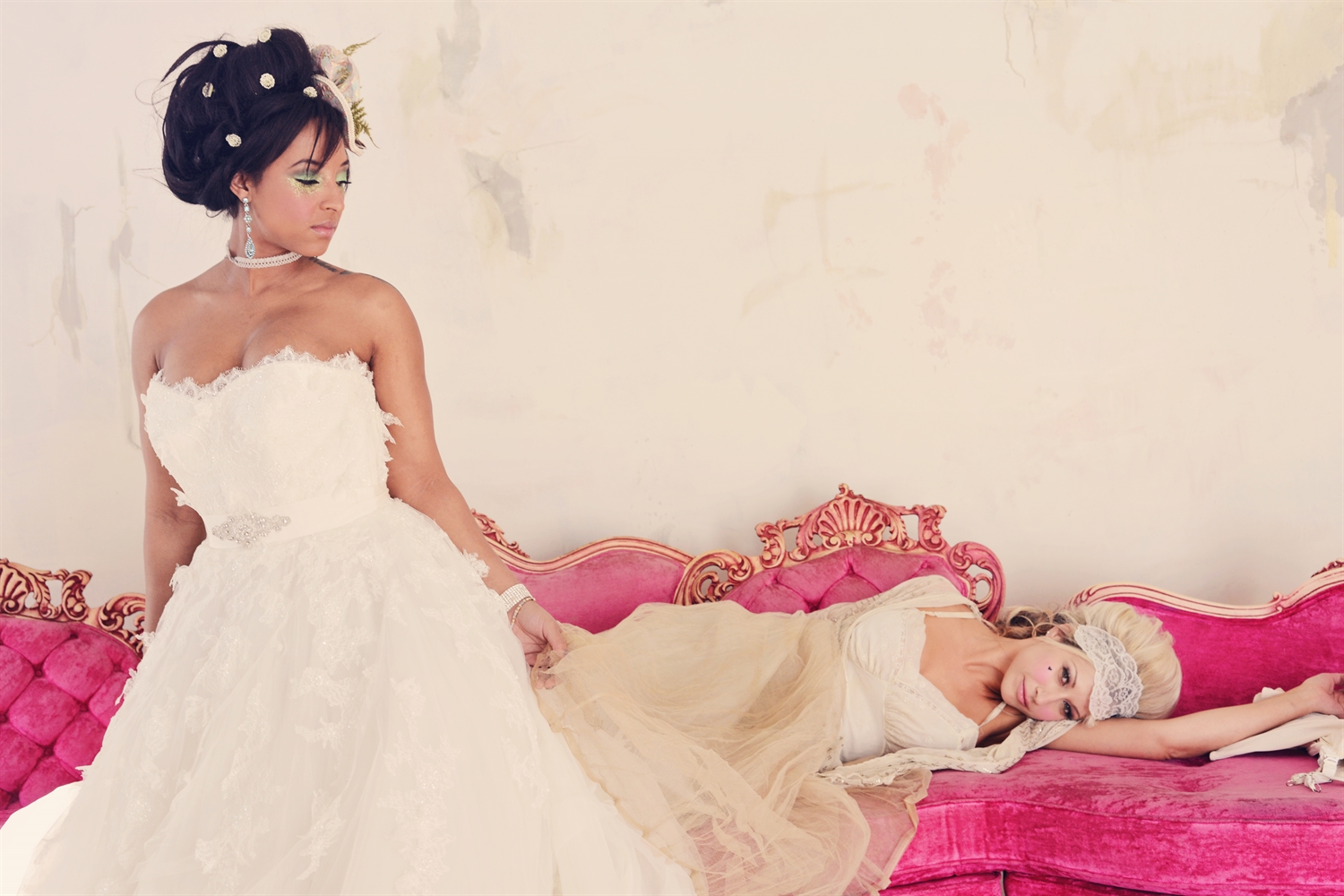 Brushing Bride Hair, Vanity's Edge Design Photography, Nicole Palermo Makeup/Wardrobe Styling